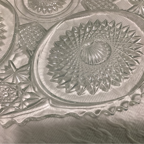 Homestead Glass Underplate Star & Diamond Pattern VINTAGE - Picture 5 of 7